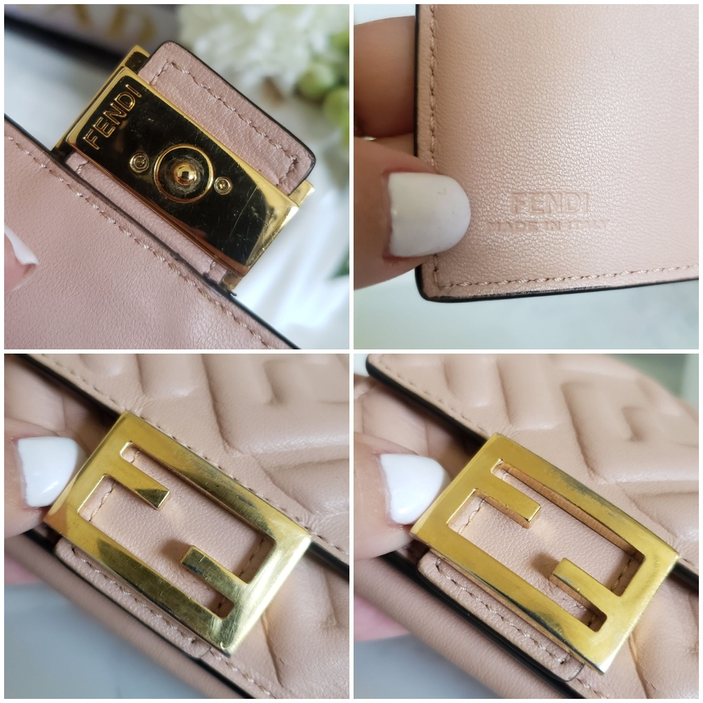 *SOLD* Authentic Pre-owned Fendi Zucca Baguette FF Micro Trifold Wallet - Picture 11 of 14